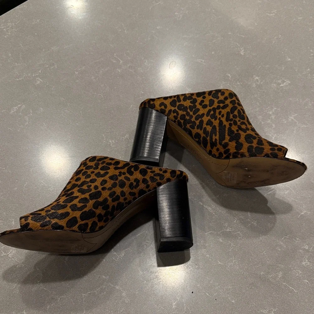 Franco Sarto Animal Print Mules Real Fur (cowhide) - Picture 7 of 9